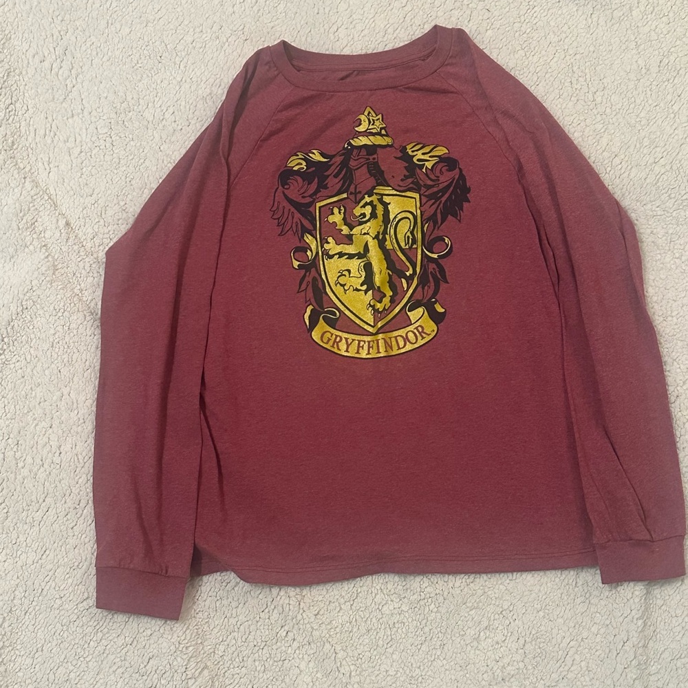 Red Gryffindor Long Sleeve Tee
